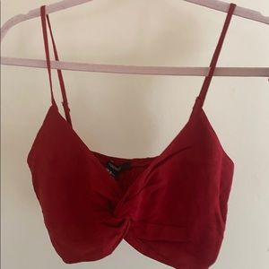 Red crop top